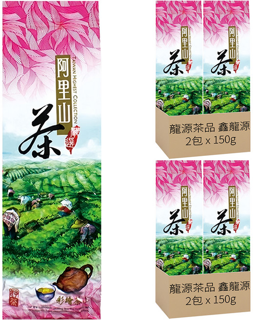 龍源茶品 鑫龍源 萃韻阿里山高山茶葉, 2組, 150g, 2包