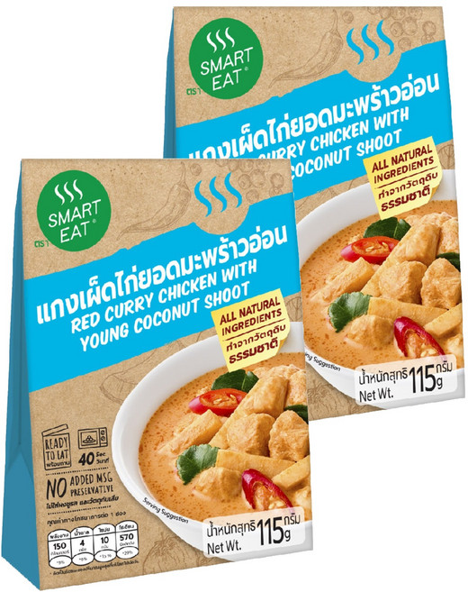 SMART EAT 椰香紅咖哩雞肉即食包, 115g, 2盒