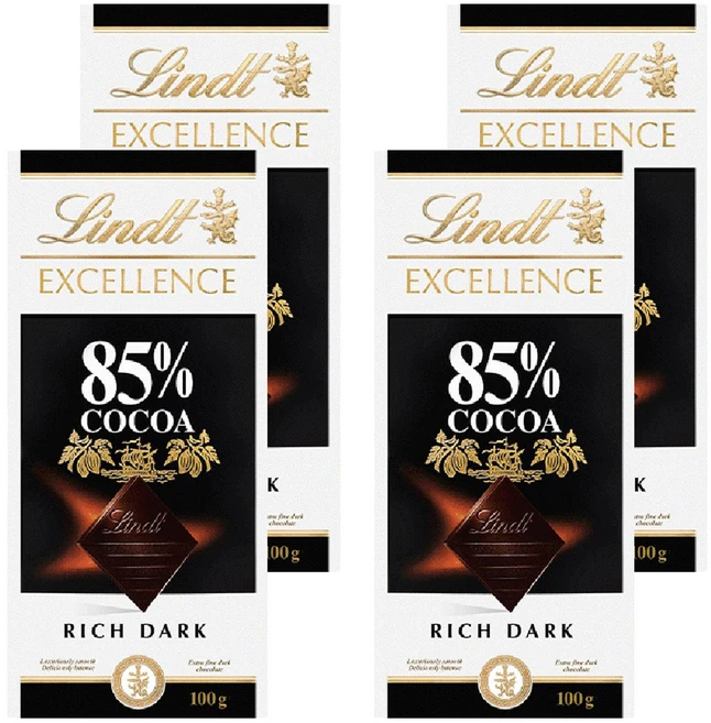 린트 엑설런스 85% 코코아 다크 초콜릿, 100g, 4개 - 쿠팡