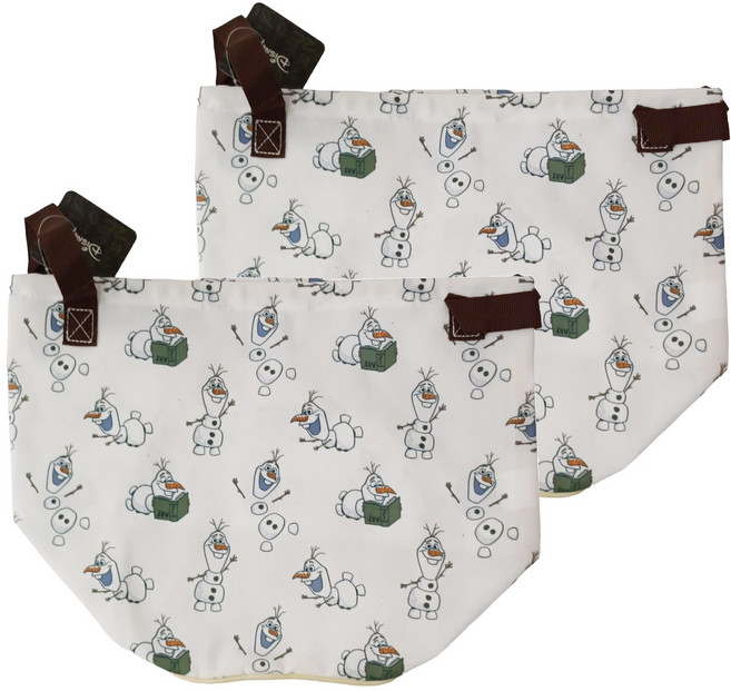 收納王妃 迪士尼收納系列 圓中款 收納筒, 歡樂雪寶 白色, 2個