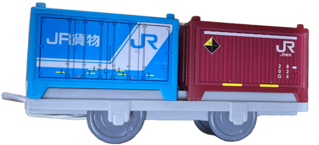 TAKARA TOMY PLARAIL 鐵道王國 JR 貨櫃列車, 紅色 + 淺藍色, 1個