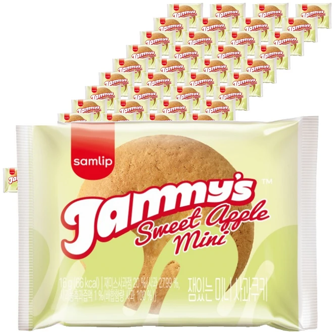재미스 잼있는 미니사과쿠키, 16g, 100개 - 쿠팡