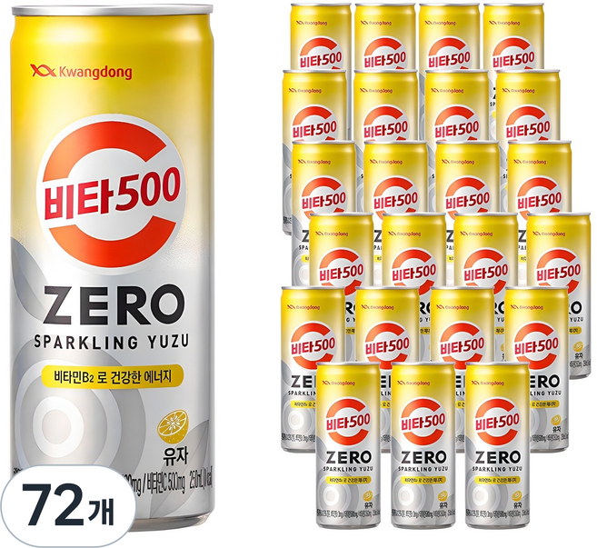 비타500 제로 스파클링 유자, 250ml, 72개
