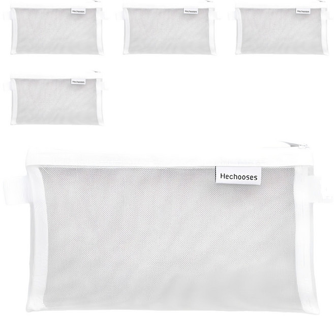 여니팩토리 메쉬 파우치형 필통, 화이트, 5개