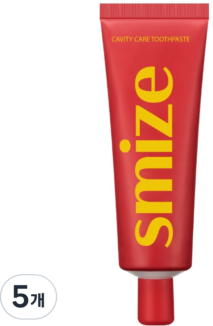 스마이즈 고불소 충치케어 치약, 5개, 100g