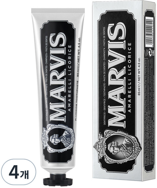 마비스 아마렐리 리코리스 치약, 85ml, 4개
