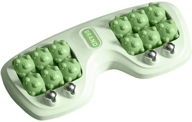 Funtaitai 貓爪足底按摩腳踏滾輪器 460g 綠色, 1個