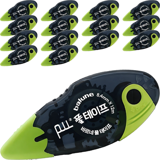 바르네 풀테이프 BGT-0180 8.4mm x 12m, 그린, 15개