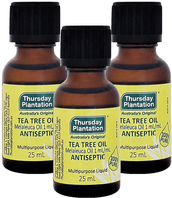 Thursday Plantation 星期四農莊 茶樹精油100%, 25ml, 3瓶