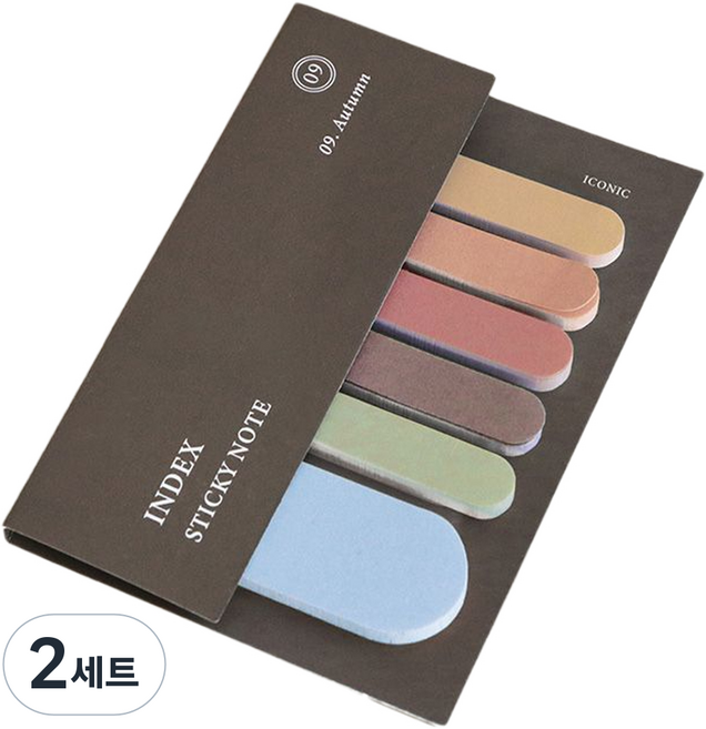 아이코닉 인덱스 점착 메모지 30p 세트 05-12, 09 AUTUMN, 2세트