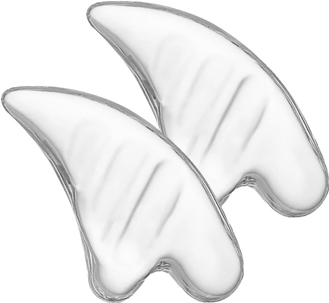 水晶按摩刮痧板 2入, 刮痧板 透明色, 1盒