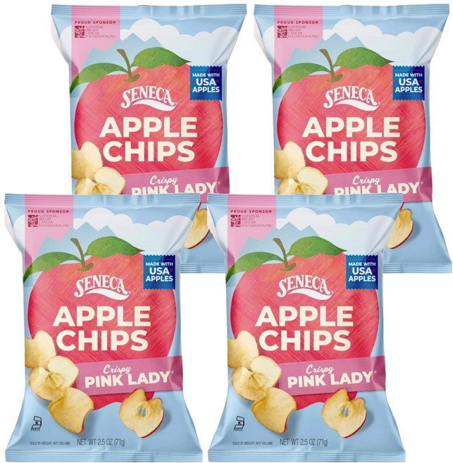 Seneca 粉紅佳人蘋果脆片, 4包, 71g