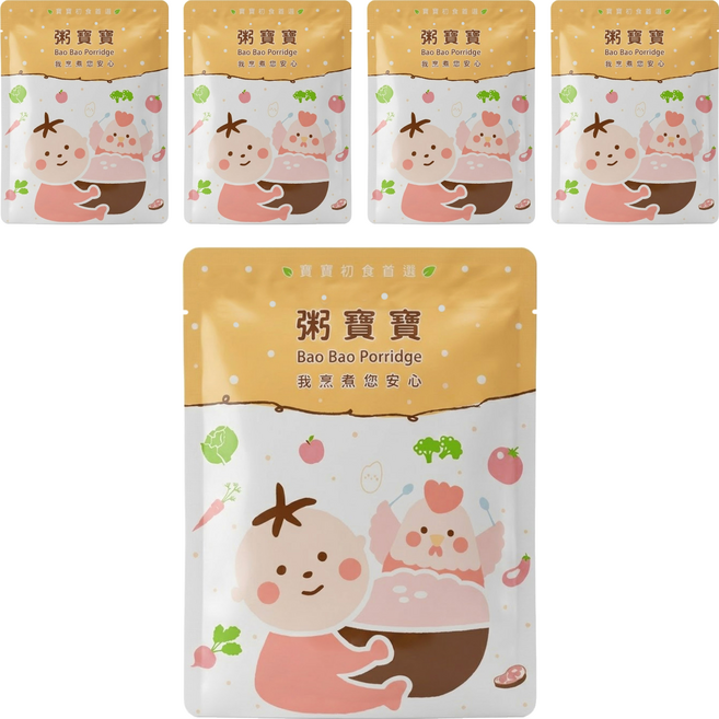 粥寶寶 常溫粥, 金瓜山藥雞肉, 150g, 5包