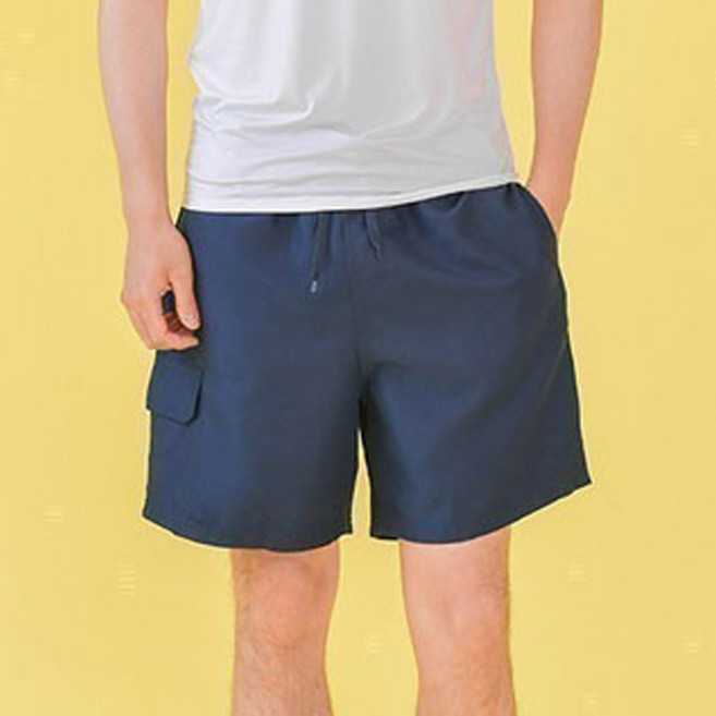 헤링본 남성용 래쉬가드 단색팬츠 A25, 네이비