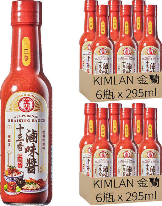 KIMLAN 金蘭 十三香滷味醬, 295ml, 12瓶