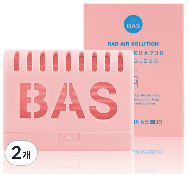 BAS 핑크 에디션 냉장고 탈취제, 20g, 2개