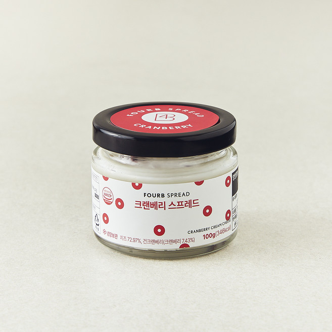 포비아워스 크랜베리 스프레드, 1개, 100g