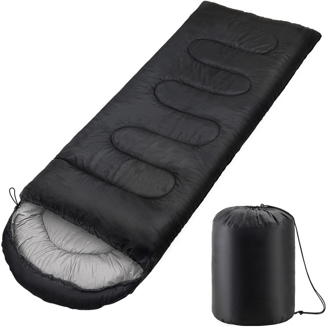코멧 웜업 머미형 침낭 220 x 75cm, 블랙, 1개