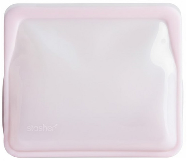 stasher 站立式矽膠密封袋 粉紅色, 大, 1個