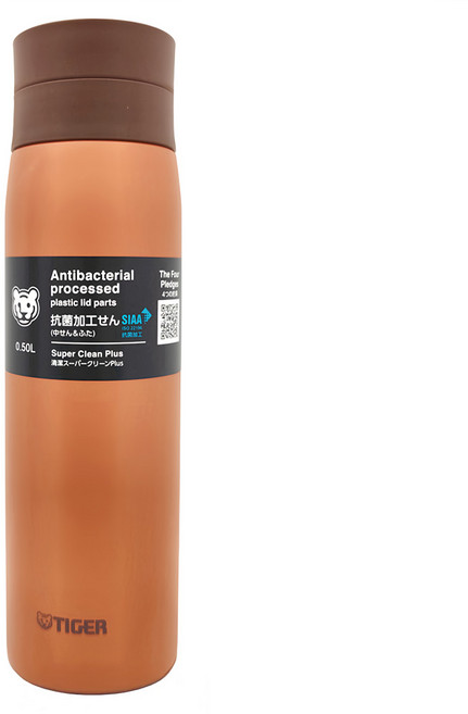 TIGER 虎牌 抗菌加工 不鏽鋼保溫保冷杯 MCY-K050, 晨曦橘, 500ml, 1個