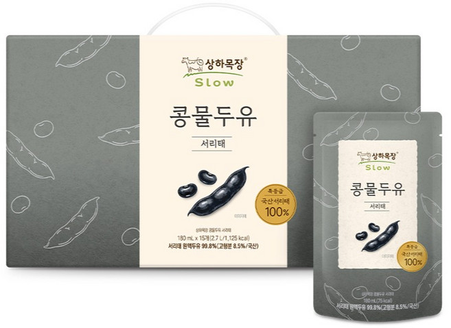 상하목장 콩물두유 서리태, 15개, 180ml