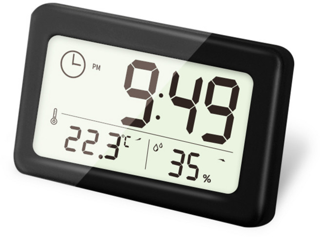 생활공식 디지털 온습도계, 블랙