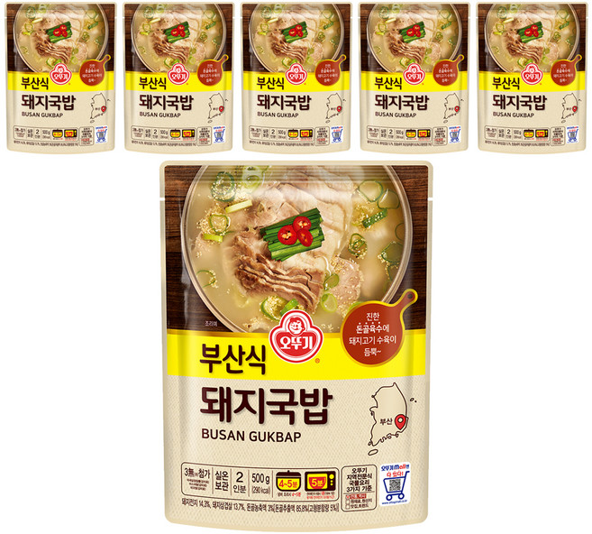 오뚜기 부산식 돼지국밥, 500g, 6개