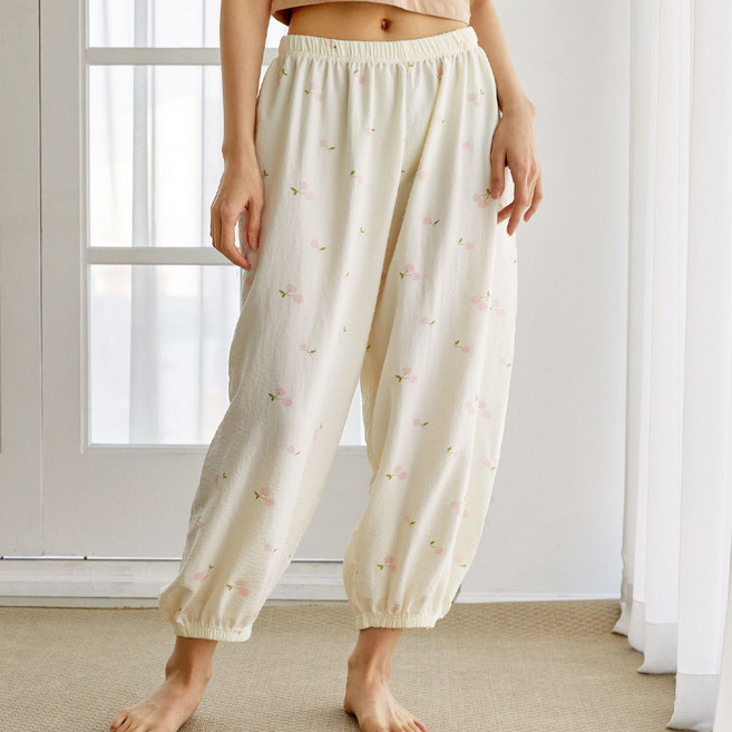 에이원 여성용 세상 편한 9부 시보리 파자마