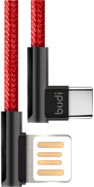 부디 L자형 고속충전 케이블 게임용 1m 5A C타입, 혼합색상, 1개