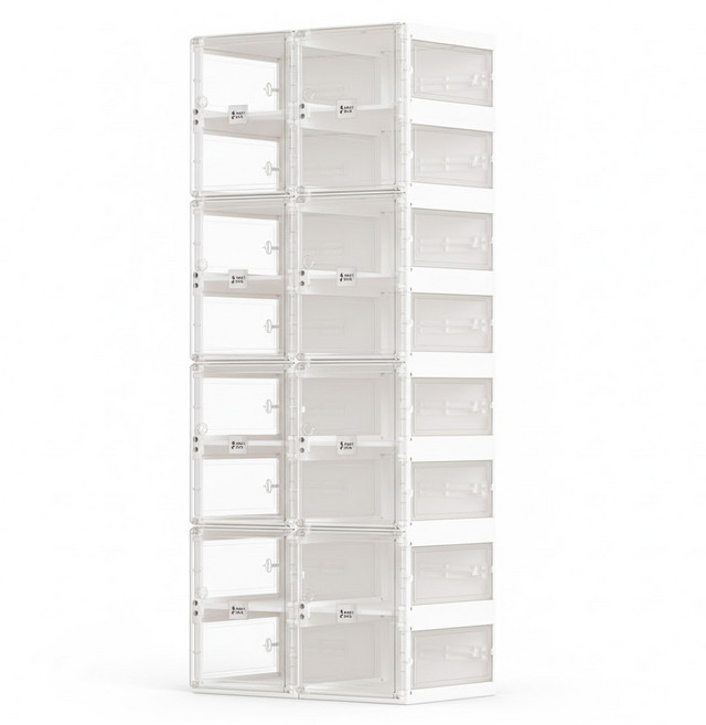 ANT BOX 螞蟻盒子 透明免組裝變身鞋櫃 53 x 34 x 132cm, 淨白透明, 1組