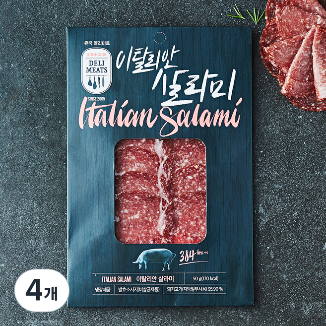 존쿡델리미트 이탈리안 살라미, 50g, 4개