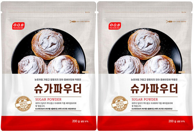 OQB 슈가 파우더, 200g, 2개
