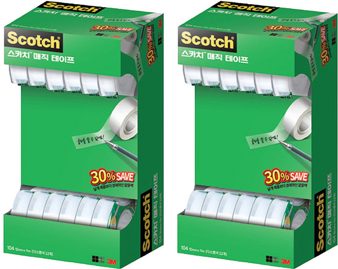 3M Scotch 神奇膠帶 經濟包 12mm x 11m 104-12, 單一顏色, 24個