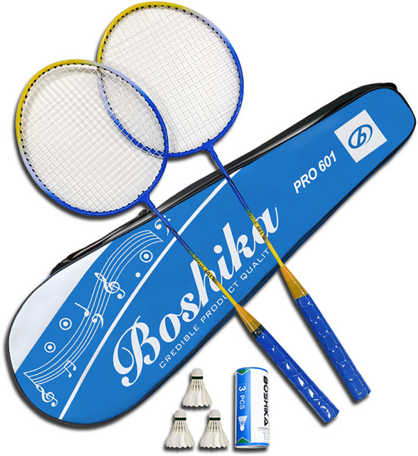 배곧인터내셔널 보시카 배드민턴 라켓 2p + 셔틀콕 3p + 가방 세트 PRO601, PRO601(BL), 1세트
