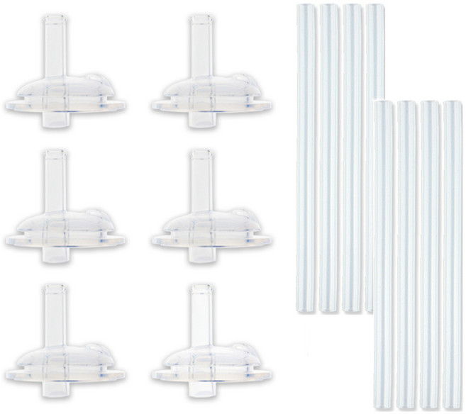 비비또 교체용 빨대 꼭지 세트, 1세트, 빨대꼭지 6p + 빨대대롱 8p