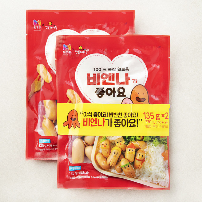 목우촌 비엔나가 좋아요, 135g, 2개