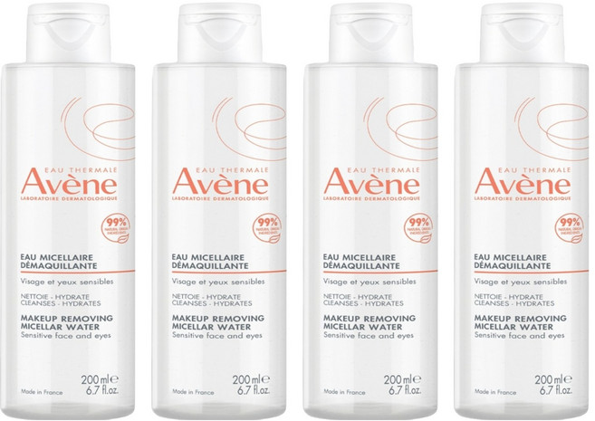 아벤느 미셀라 클렌징 워터, 200ml, 4개