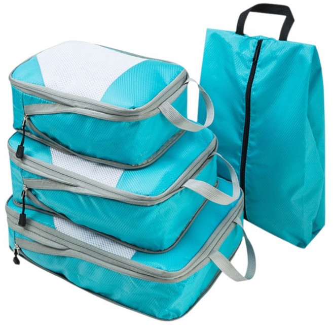 旅行壓縮袋四件組 天青藍 339g, 1個, 1組