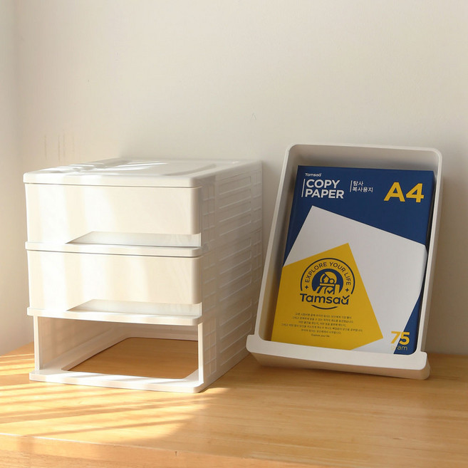 코시나 미니 캔디 서랍장, 화이트, 3단