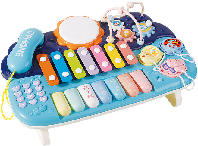 PLAYFUL TOYS 頑玩具 電話敲琴 12PCS GU-YL512, 藍色, 1個