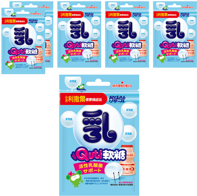 RISAL 小兒利撒爾 Quti 軟糖 活性乳酸菌 10入, 優格口味, 25g, 6包