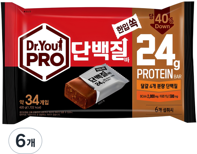 ORION 好麗友 Dr.You Pro一口即食蛋白棒, 420g, 6個