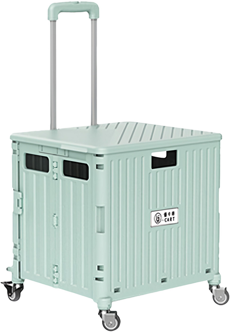 U-CART 優卡得 45L摺疊購物車 - 五秒快速摺疊 360度萬向輪, 燦亮綠, 1個