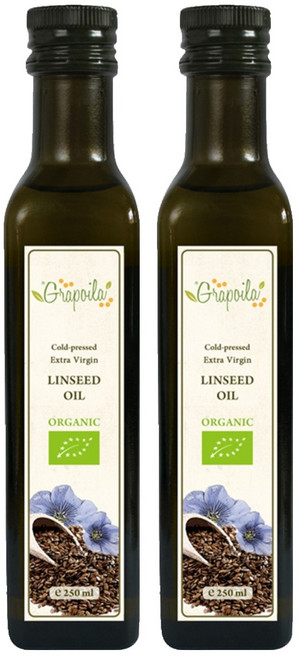 그라포일라 유기농 냉압착 엑스트라버진 아마씨유, 250ml, 2개