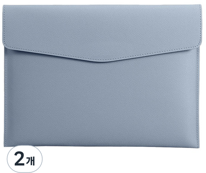 동아피엠에스 A4파일 가죽클러치, 그레이블루, 2개
