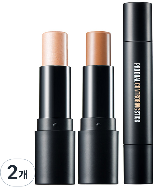 클리오 프로 듀얼 컨트로빙 스틱, 02 내추럴, 2개