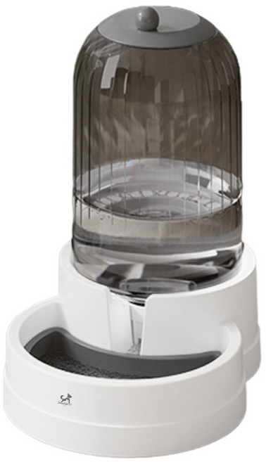 딩동펫 반려동물 반자동 대용량 급식볼 급수기, 그레이, 1개