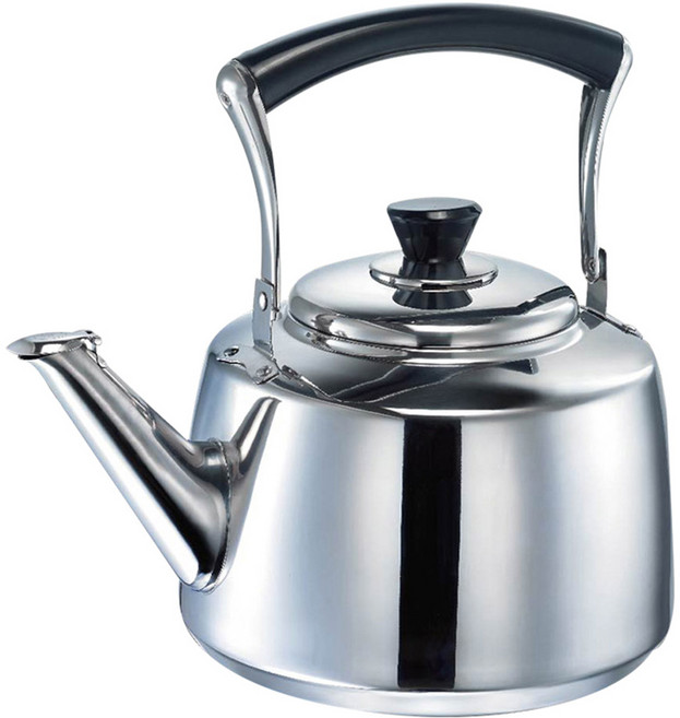 PLUS PERFECT 理想 晶品不銹鋼茶壺 KH-60340, 銀色 + 黑色, 4L, 1個