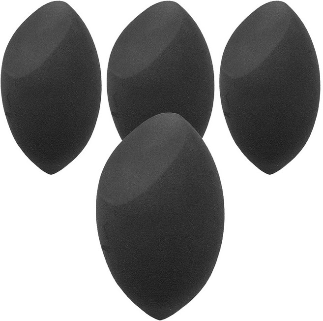 메이크업 리얼 스펀지 퍼프, 블랙, 4개