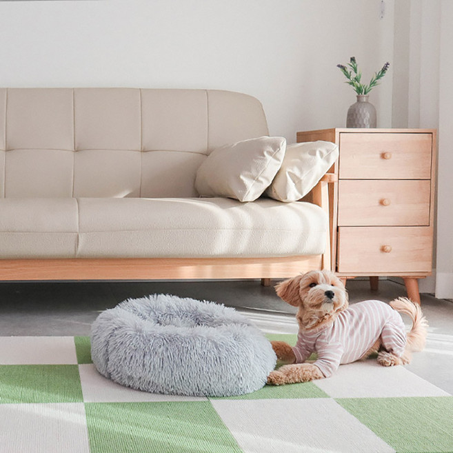 딩동펫 애견 미끄럼방지 매트, 아이보리, 10개